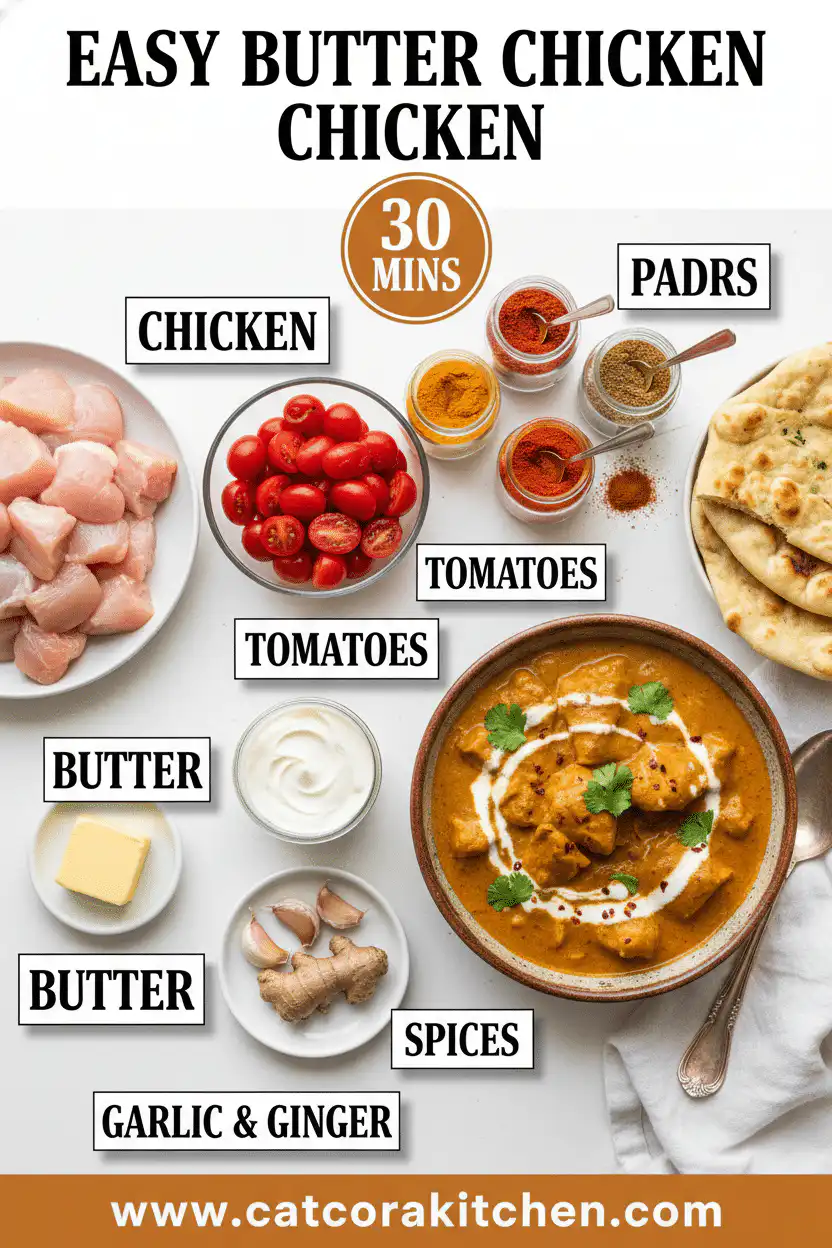 Butter chicken ingredients