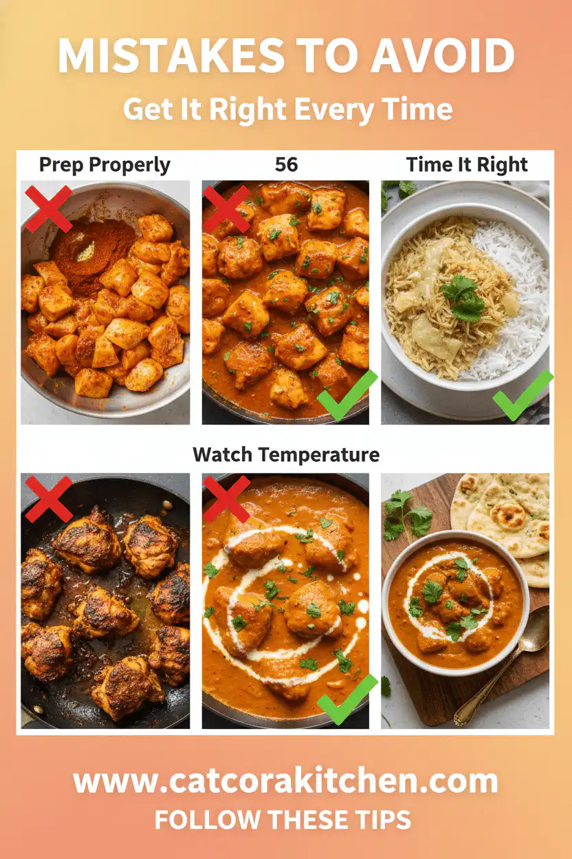 Butter chicken common mistakes