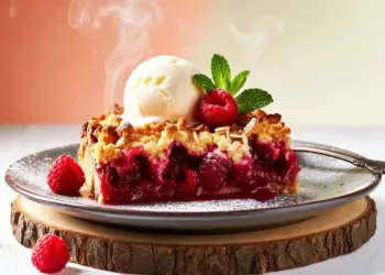 easy raspberry crumble