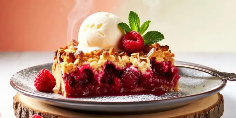 easy raspberry crumble