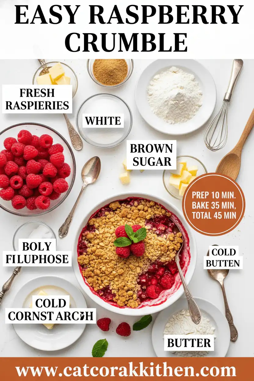 Easy raspberry crumble ingredients