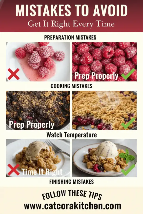 Easy raspberry crumble common mistakes