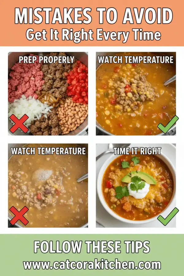 Easy taco soup recipe common mistakes