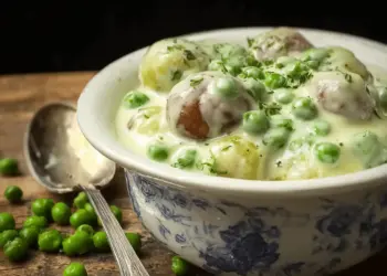 creamed peas and potatoes