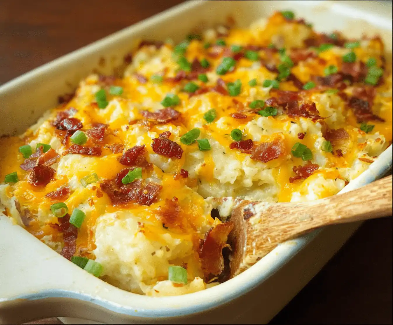 Loaded Baked Potato Casserole With Bacon and Cheese