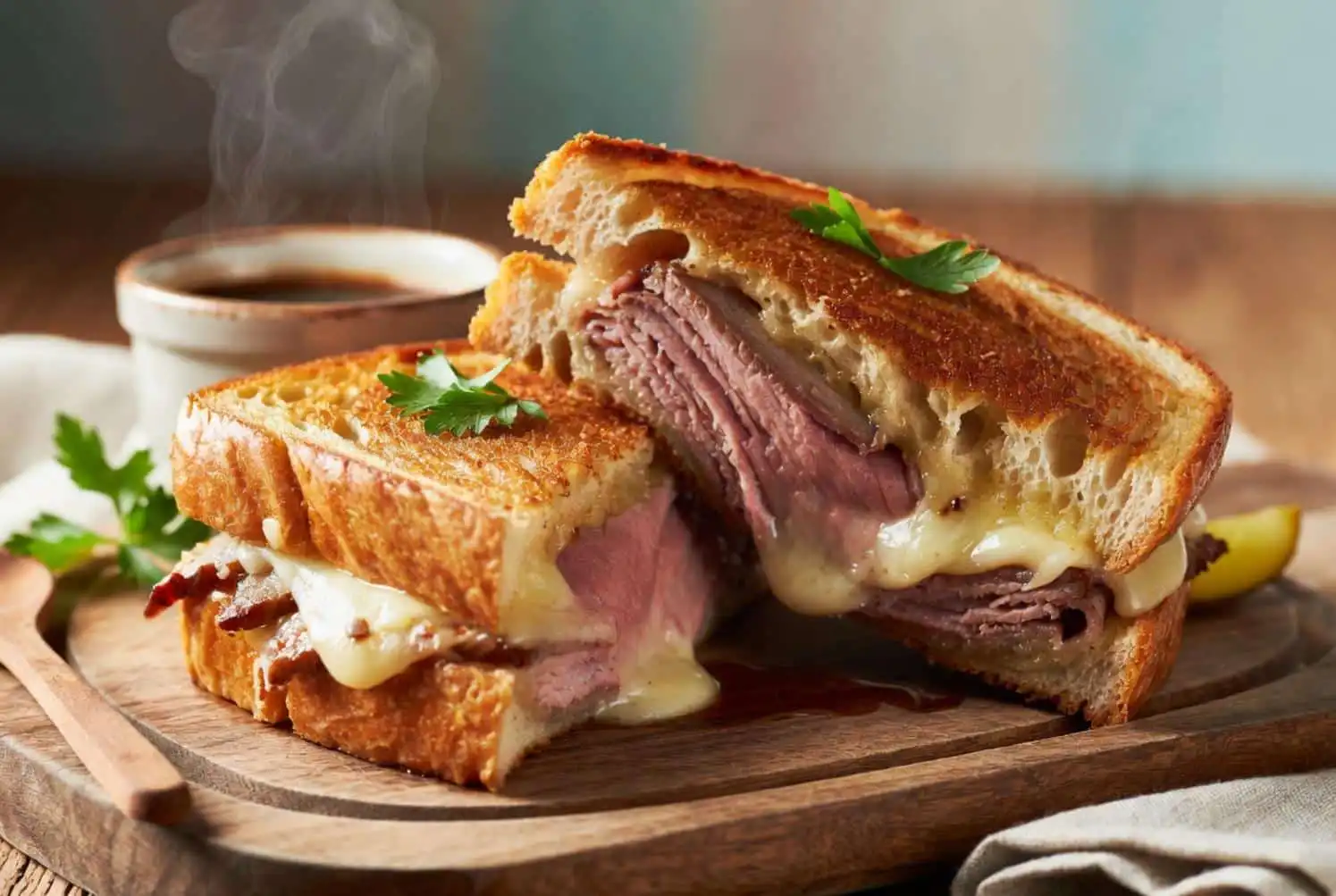 French Dip Grilled Cheese