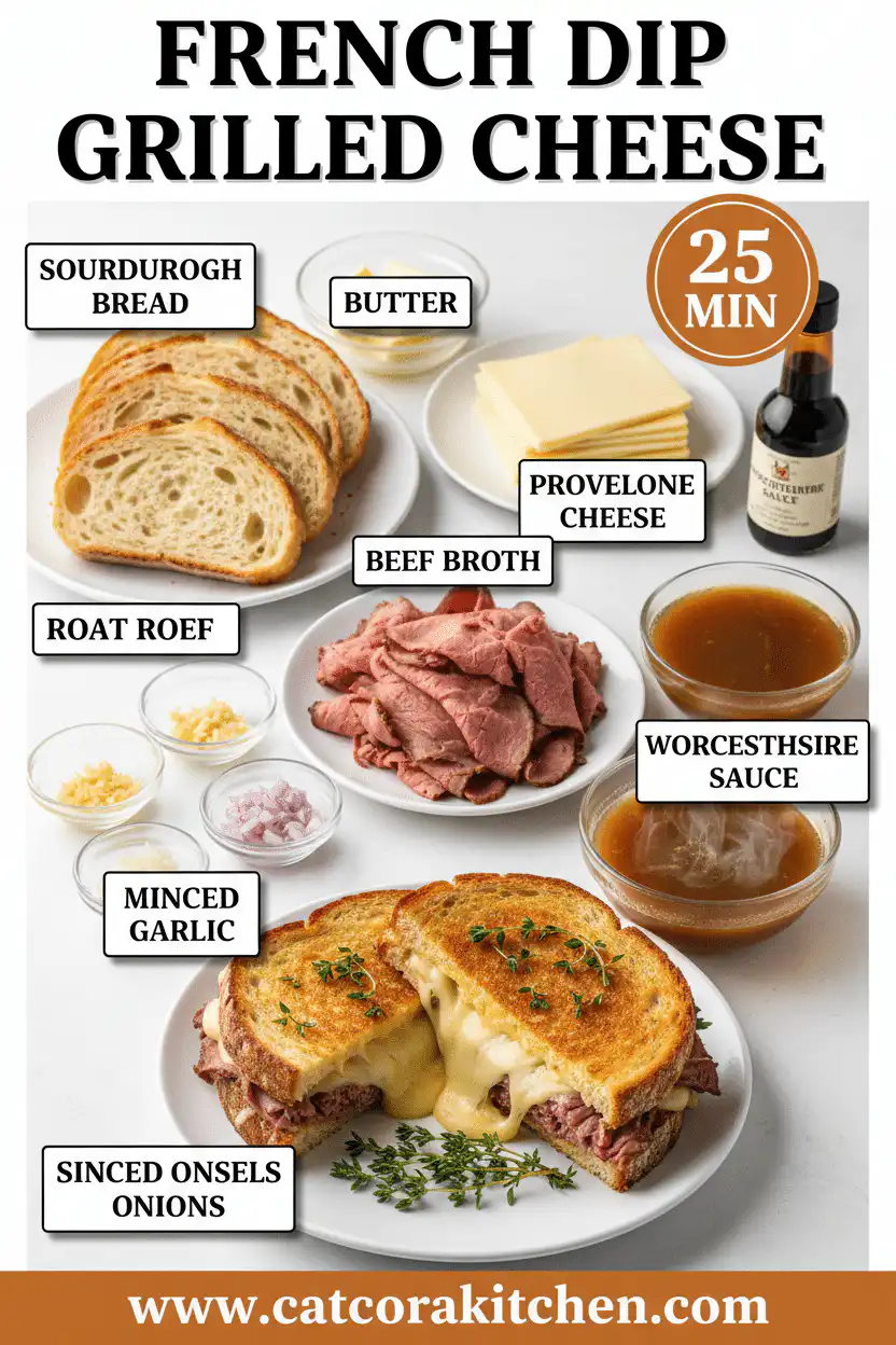 French dip grilled cheese ingredients