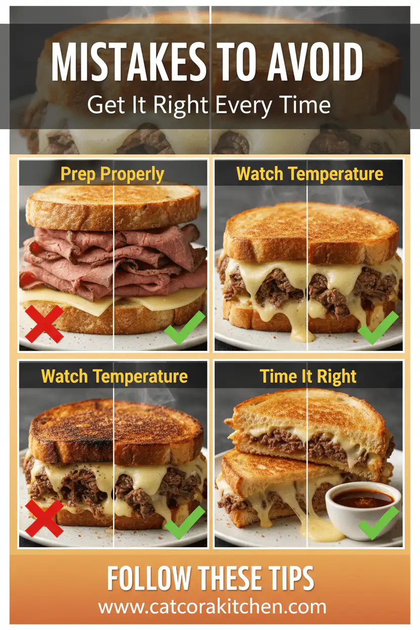 French dip grilled cheese common mistakes