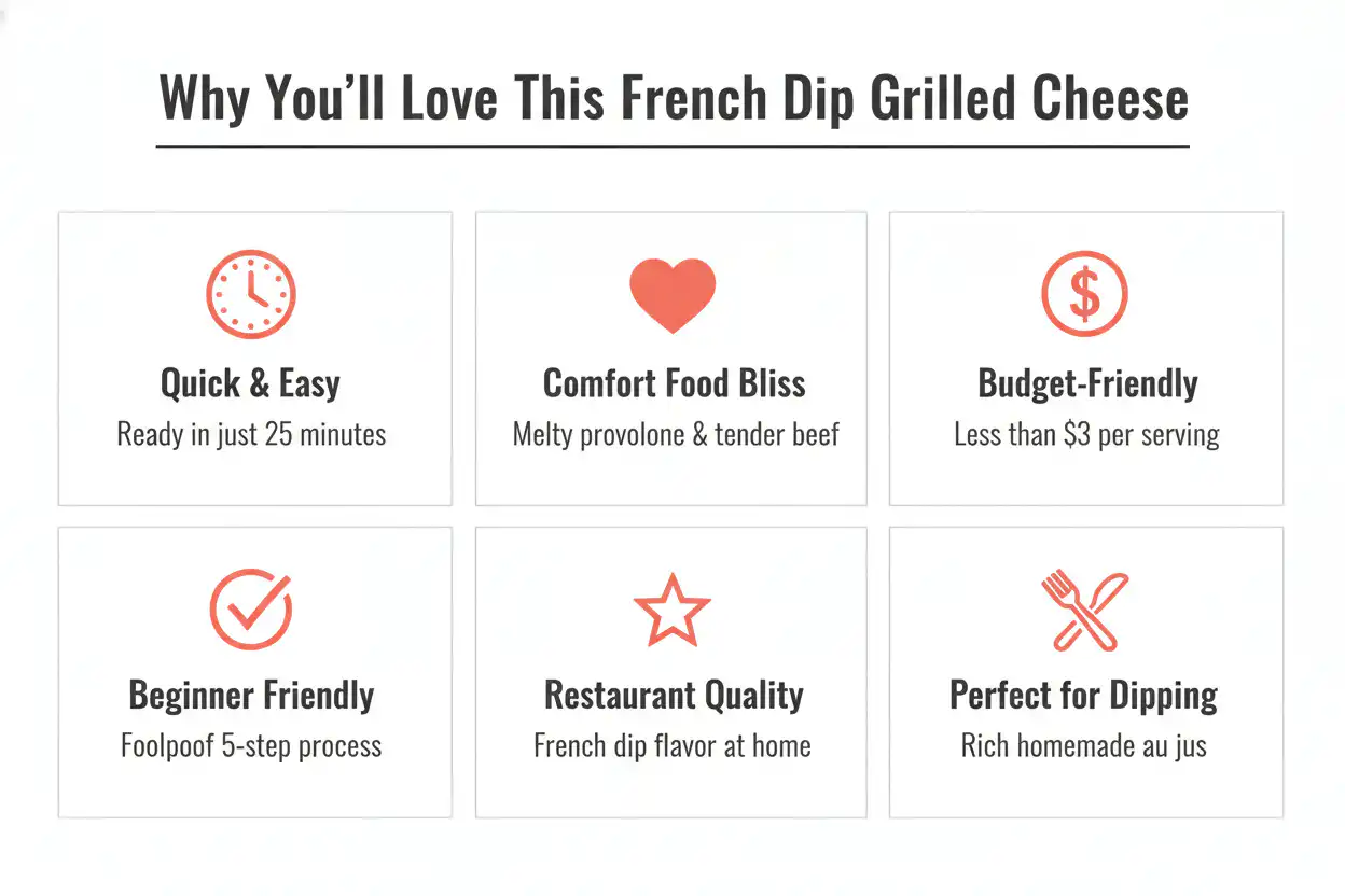 Why you'll love french dip grilled cheese