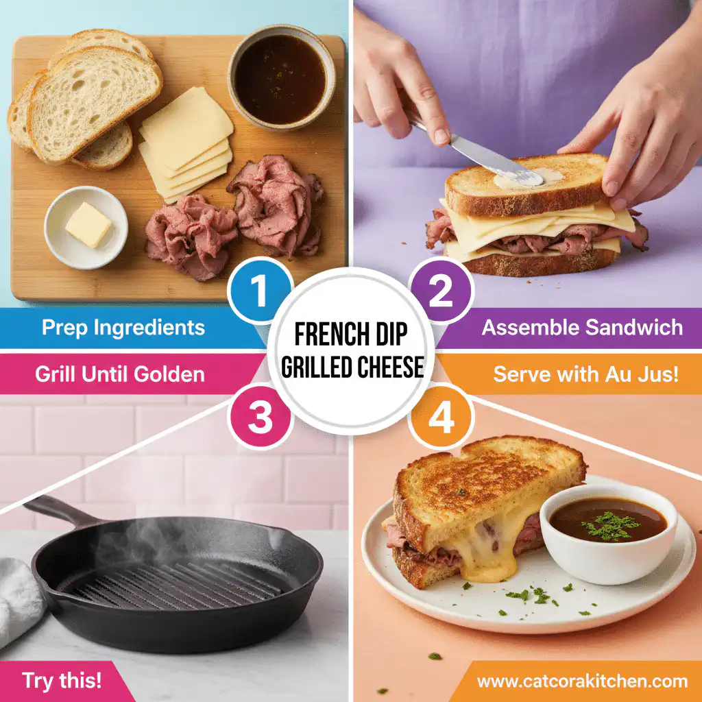 card recipe ingredients and instructions french dip grilled cheese