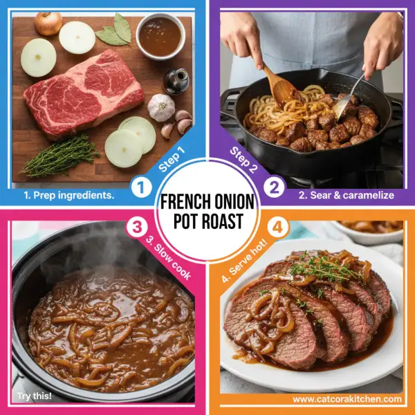 card recipe ingredients and instructions french onion pot roast