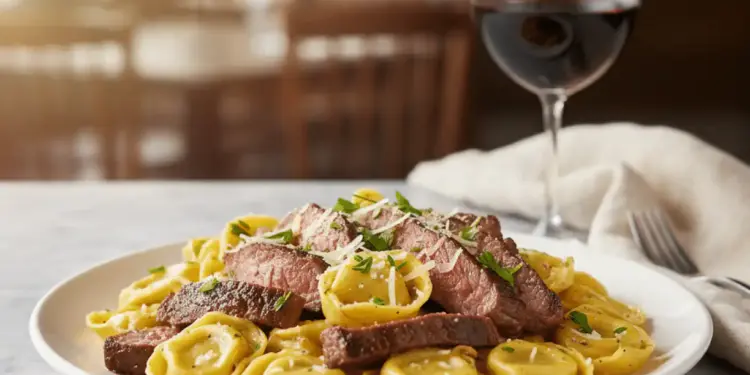 garlic steak tortellini