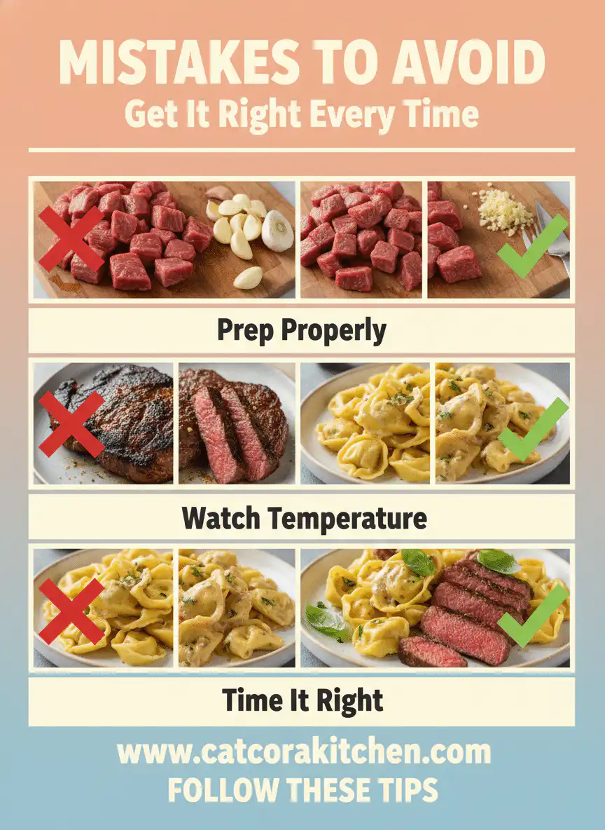 Garlic steak tortellini common mistakes