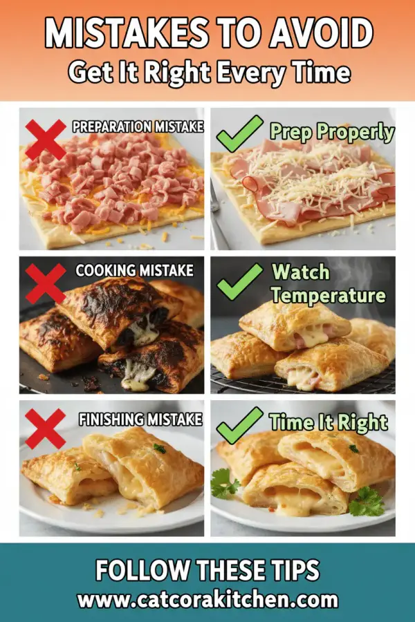 Ham and cheese puff pastry common mistakes