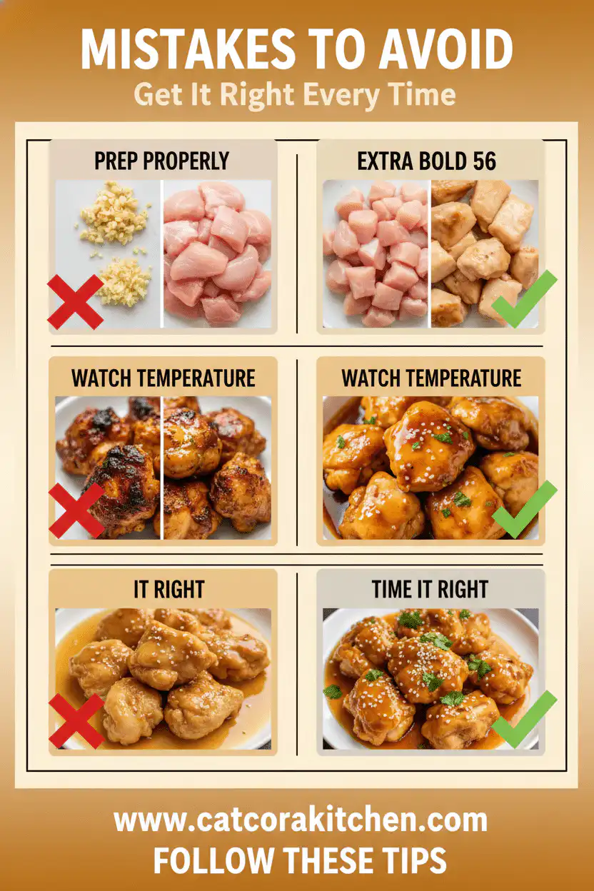 Honey garlic chicken common mistakes