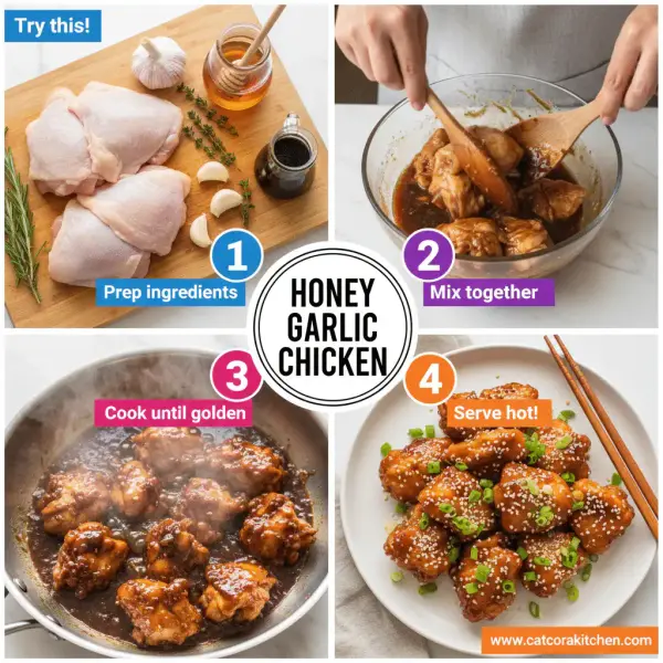 card recipe ingredients and instructions honey garlic chicken