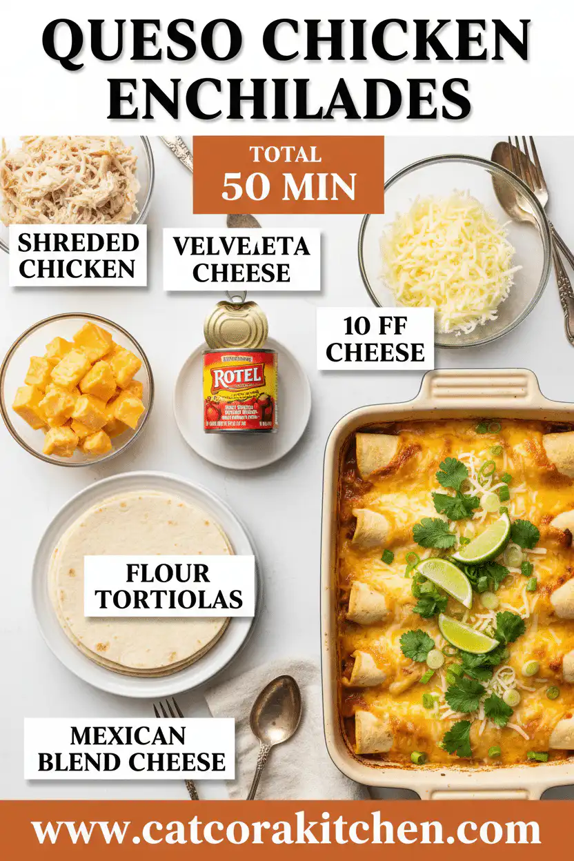 Queso Chicken Enchiladas ingredients