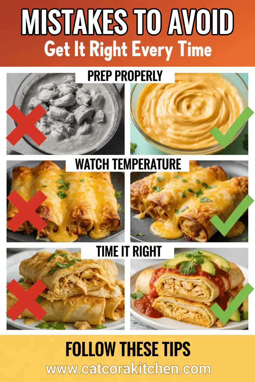 Queso Chicken Enchiladas common mistakes