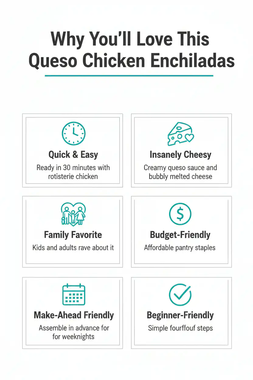 Why you'll love Queso Chicken Enchiladas