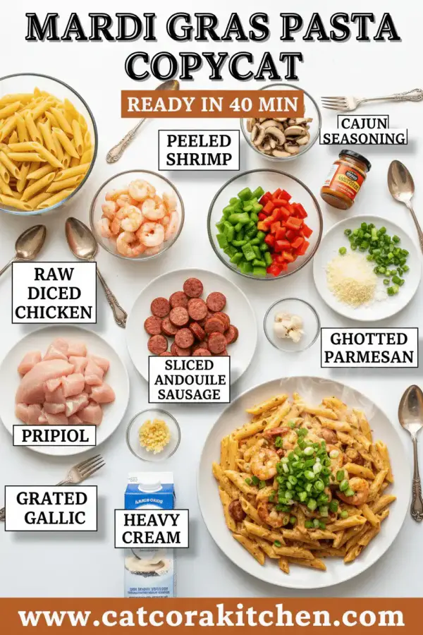 Mardi Gras Pasta Copycat ingredients