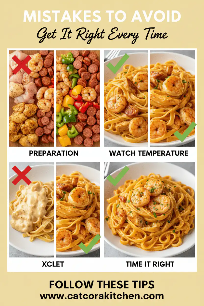 Mardi Gras Pasta Copycat common mistakes