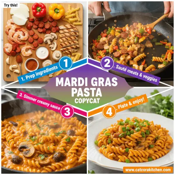 card recipe ingredients and instructions mardi gras pasta copycat