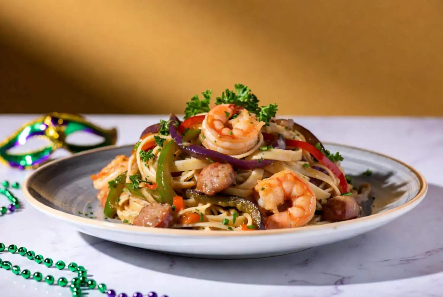 Mardi Gras Pasta Copycat - Spicy Cajun Cream Sauce