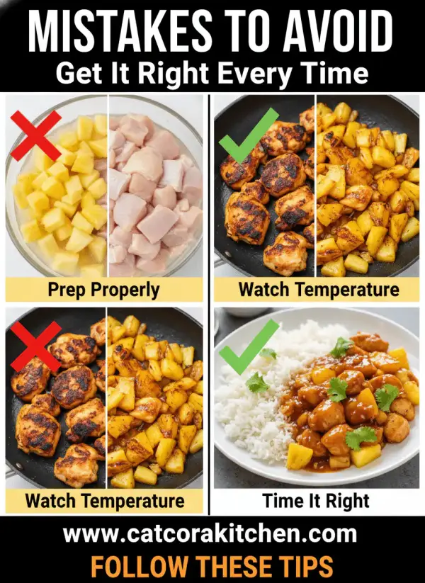Pineapple chicken with rice common mistakes