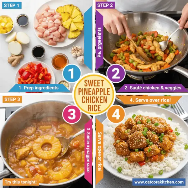 card recipe ingredients and instructions pineapple chicken with rice