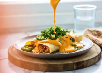 queso chicken enchiladas