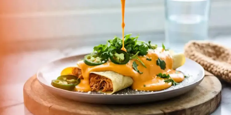 queso chicken enchiladas