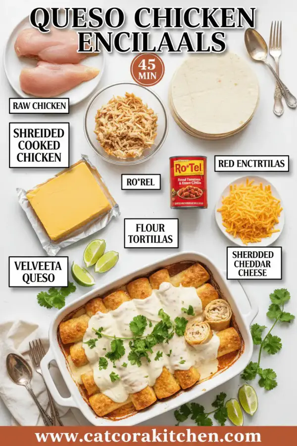 Queso chicken enchiladas ingredients