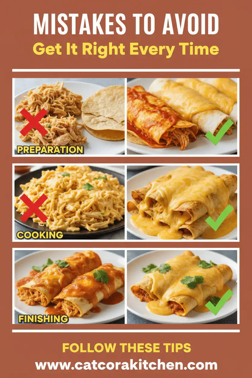 Queso chicken enchiladas common mistakes