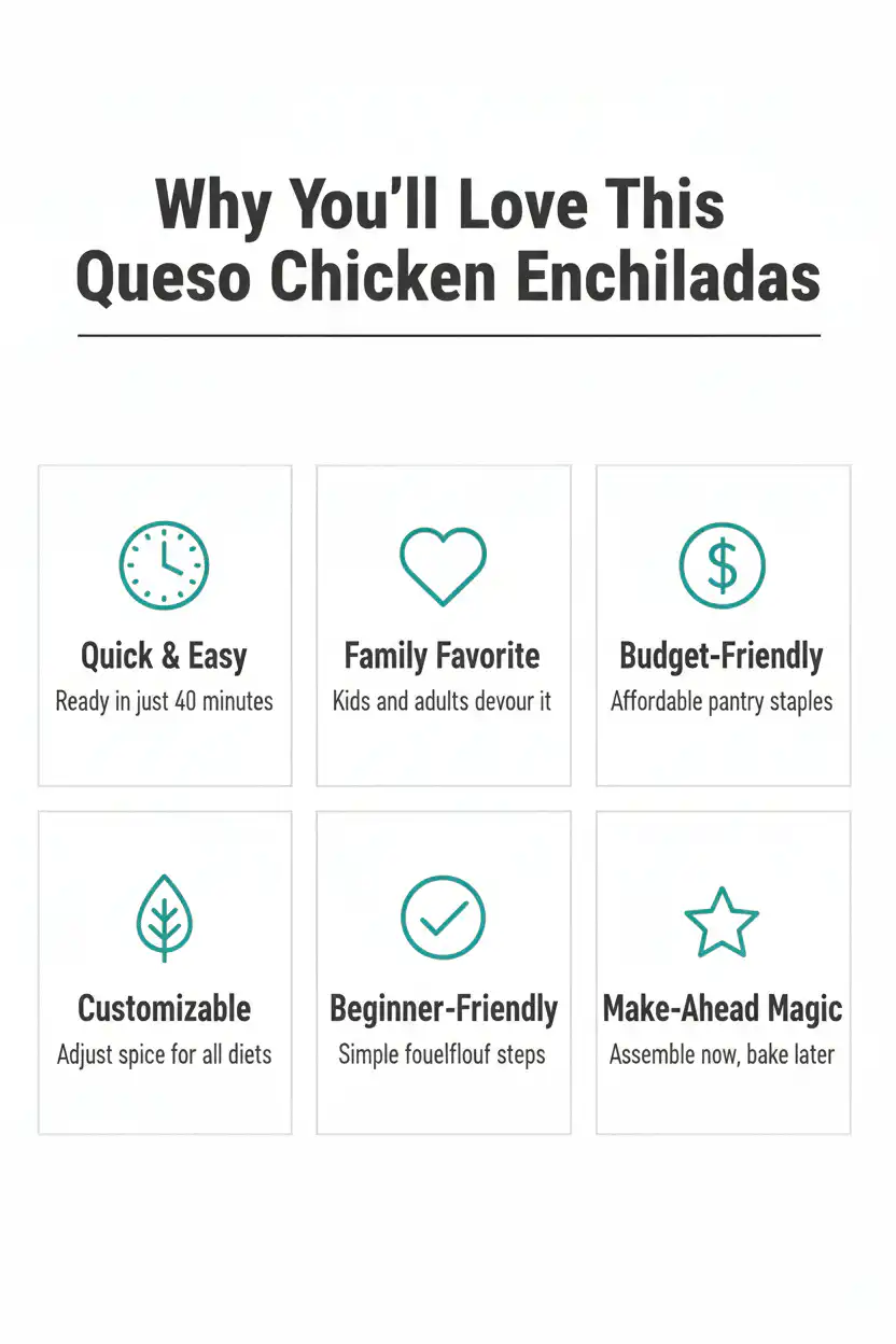 Why you'll love queso chicken enchiladas