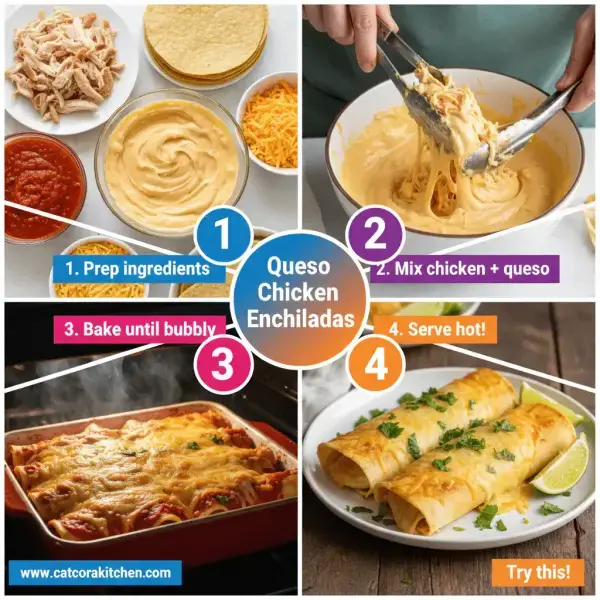 card recipe ingredients and instructions queso chicken enchiladas