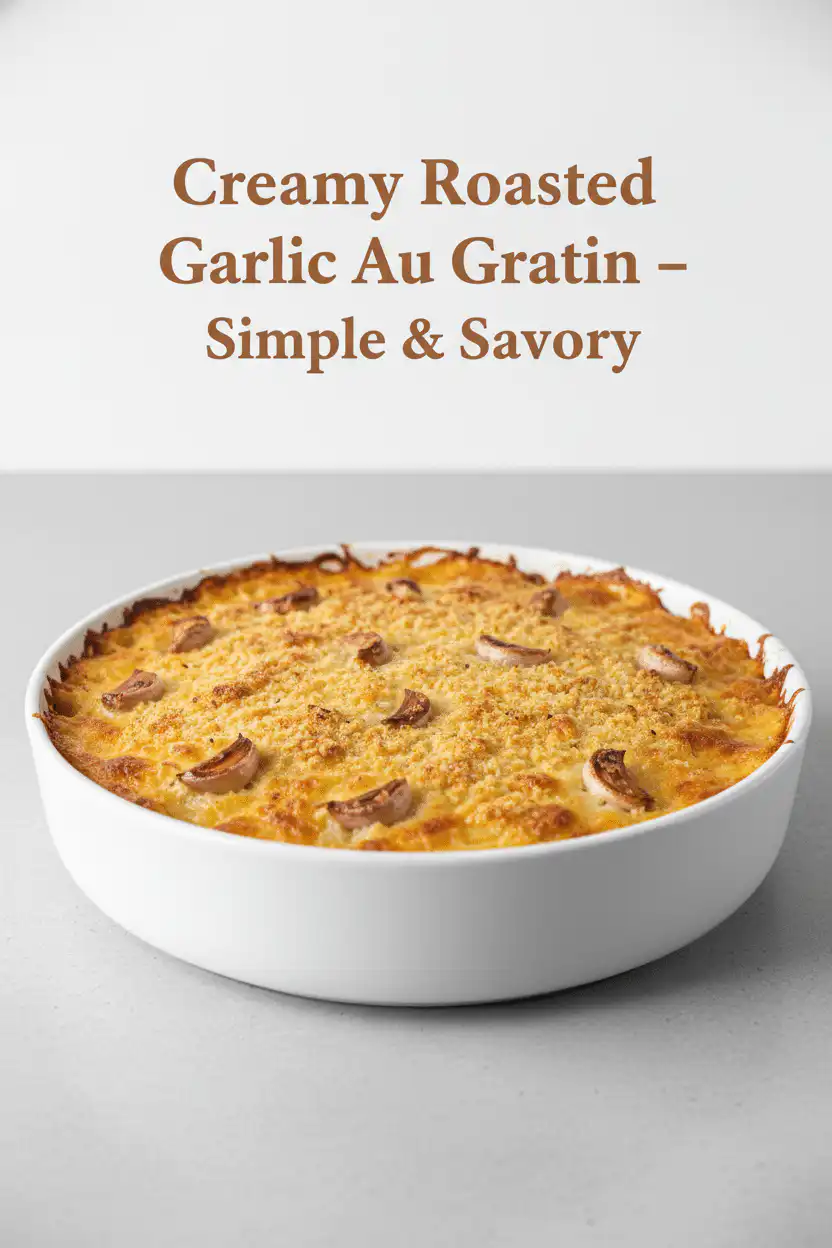 card recipe ingredients and instructions roasted garlic au gratin