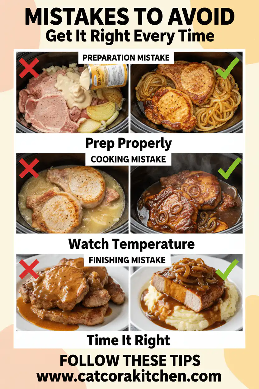 Slow cooker french onion pork chops common mistakes