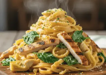 spinach artichoke chicken alfredo