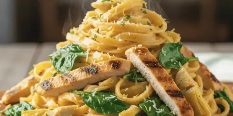 spinach artichoke chicken alfredo