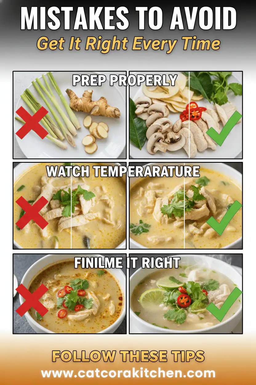 Thai Coconut Soup common mistakes