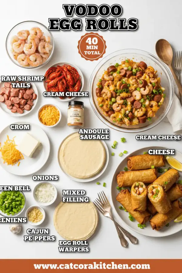 Voodoo egg rolls ingredients