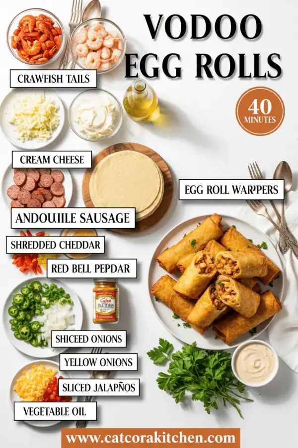 Voodoo egg rolls ingredients