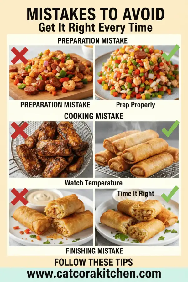 Voodoo egg rolls common mistakes