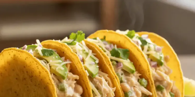 white chicken chili tacos