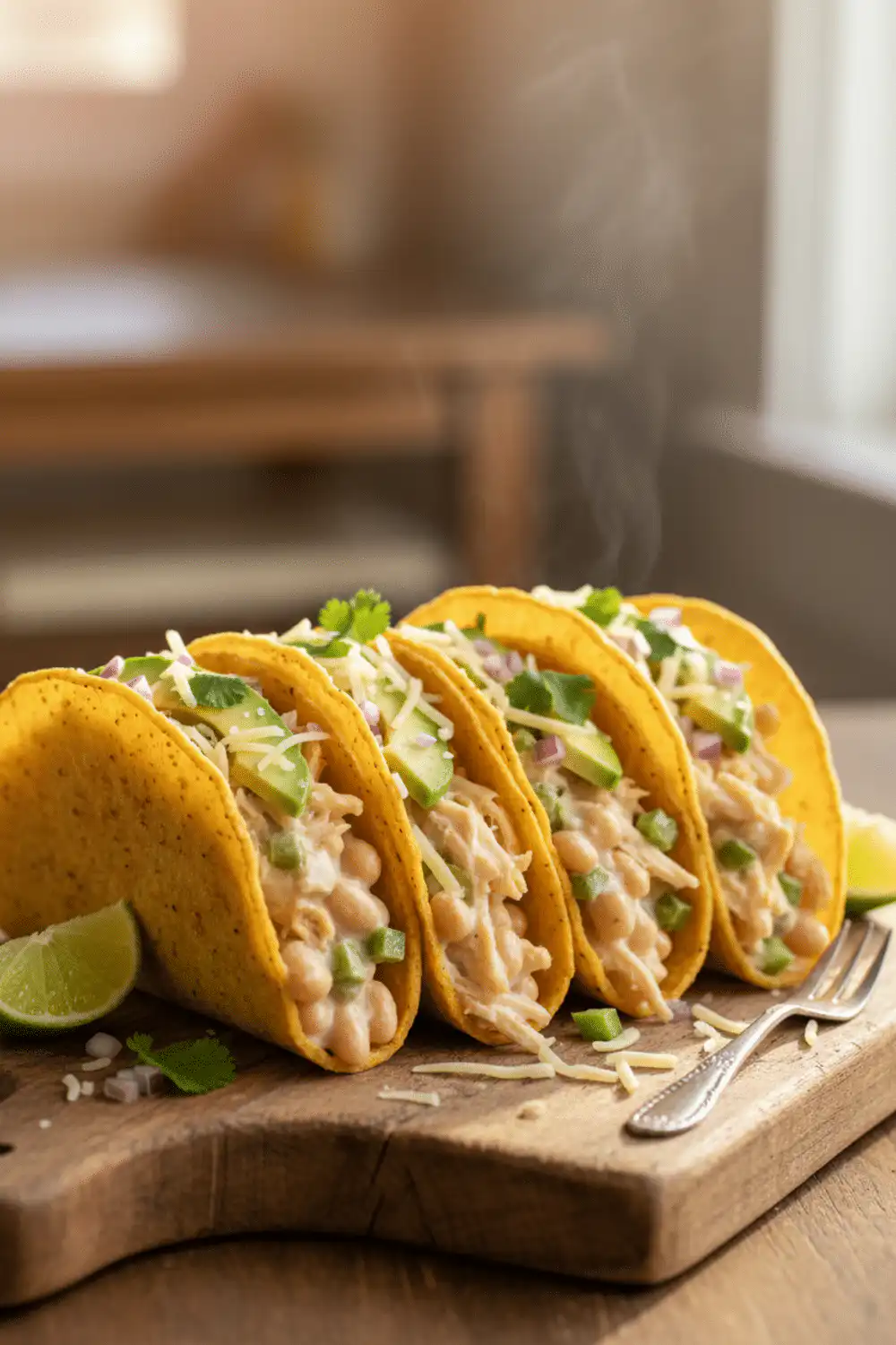 White Chicken Chili Tacos - Creamy & Delicious Twist