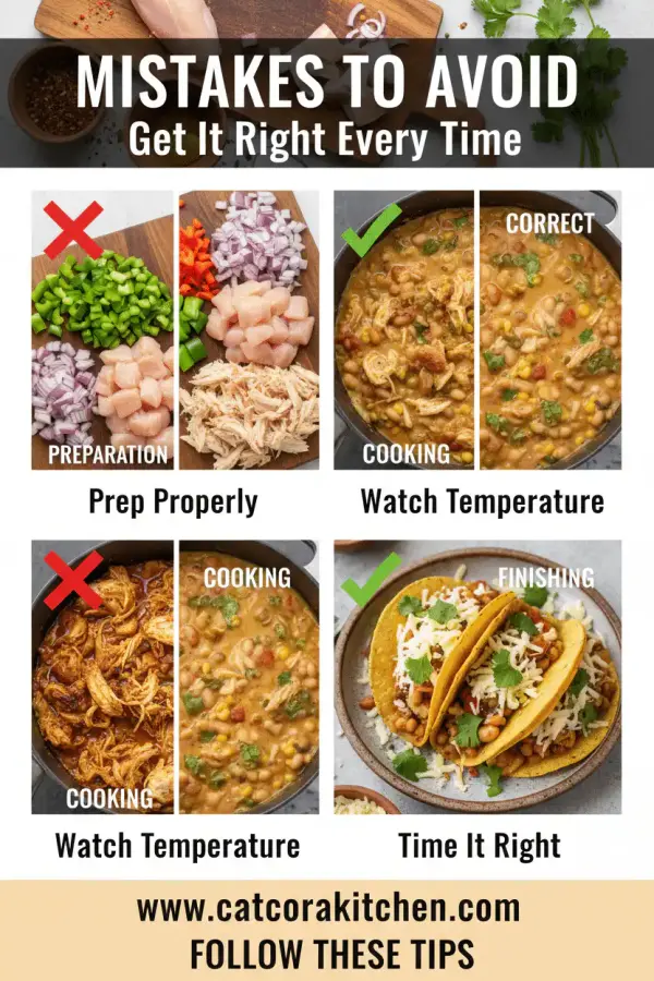 White chicken chili tacos common mistakes