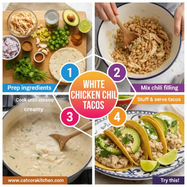 card recipe ingredients and instructions white chicken chili tacos
