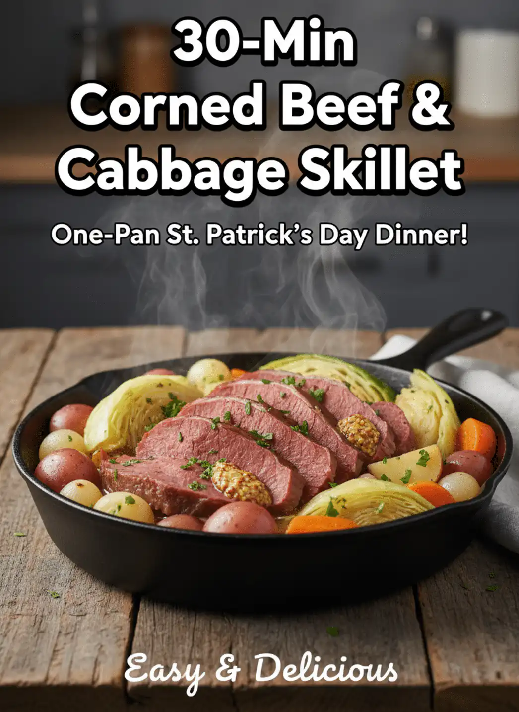 30-Minute Corned Beef and Cabbage Skillet