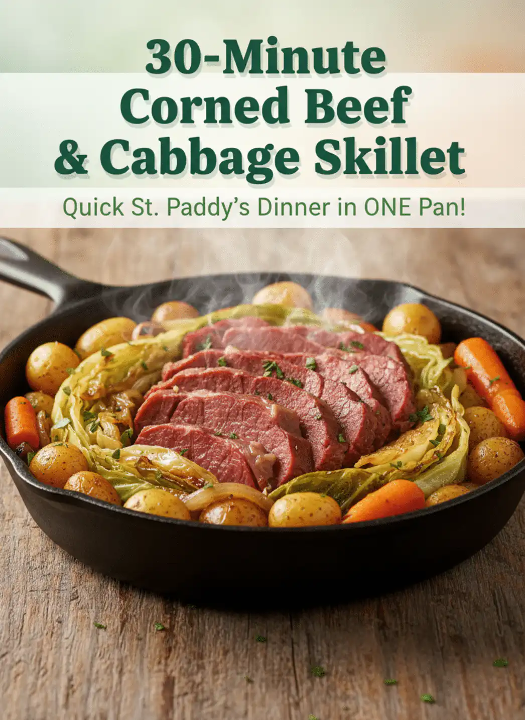 30-Minute Corned Beef and Cabbage Skillet