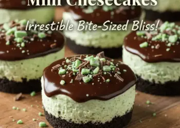 Andes mint mini cheesecakes